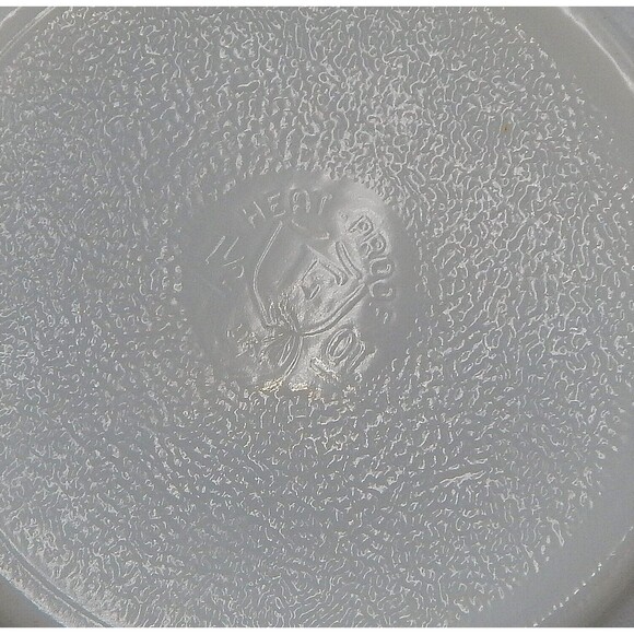 Federal Glass Baking Dish 11 Inch Atomic Starburst Milk Glass Gold Black - Picture 8 of 9